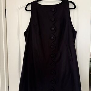 Black Button Front Mini Dress